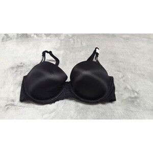 Victoria's Secret PINK 34DD Black Wink Push-Up Balconette Bra NWT